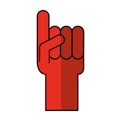 glove sport number one vector illustration design