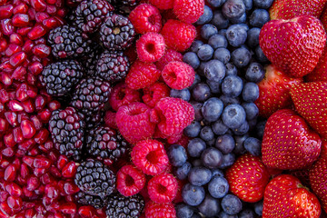Assorted Fresh Berries and Pomegranate Seeds