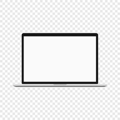 Laptop. Modern computer isolated on transparent background
