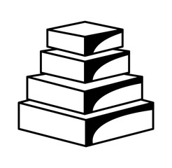 pyramid emblem infographic icon vector illustration design