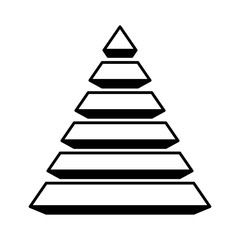pyramid emblem infographic icon vector illustration design