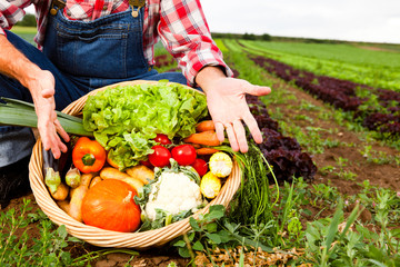 Farmer Showing His Produce