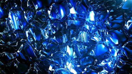 Blue сrystal. Ice background
