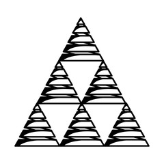 Fototapeta premium pyramid emblem infographic icon vector illustration design