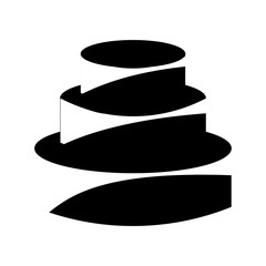 pyramid emblem infographic icon vector illustration design