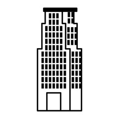 building silhouette isolated icon vector illustration design