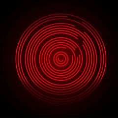 abstract red circle concept background. Design vector illustration