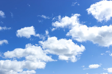 Obraz premium Blue sky with clouds. Cloudy blue sky.