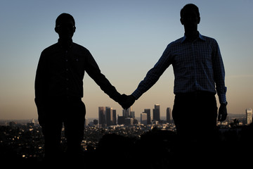 Holding Hands Above Los Angeles