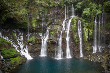 Wasserfall Cascade Grand Galet auf der Insel La Réunion - obrazy, fototapety, plakaty