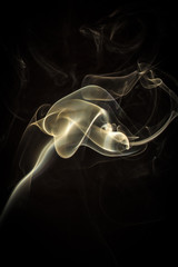 Abstract Gold Smoke Flowing Vertical Background