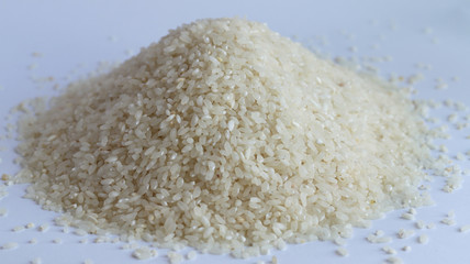 pile of rice white background