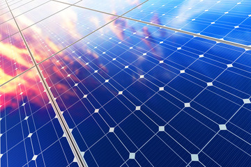 Electric solar battery panels