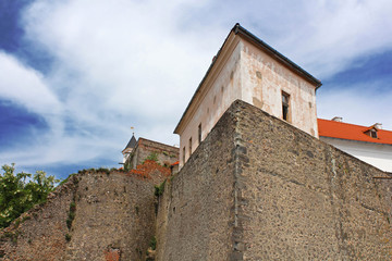 Fototapeta na wymiar Palanok Castle (or Mukachevo Castle, Ukraine, built in 14th century)