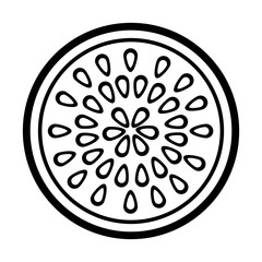 fresh fruit slice isolated icon vector illustration design