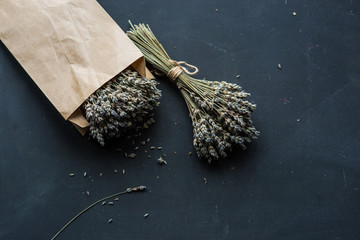 Dried lavender flowers
