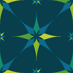 EPS10 file. Seamless floral geometric pattern. Vintage background.