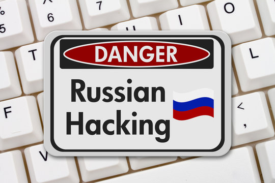 Russian hacking danger sign