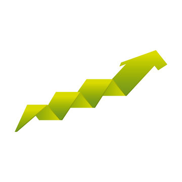 arrow growth isolated icon vector illustration design