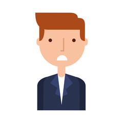 businessman character isolated icon vector illustration design