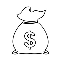 money bag isolated icon vector illustration design