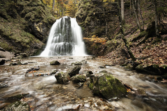 Brook And Waterfall, Bavaria, Germany, Europe