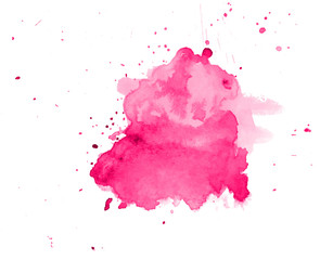 Colorful abstract watercolor texture stain with splashes and spatters. Modern creative watercolor background for trendy design.