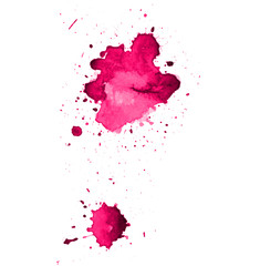 Colorful abstract watercolor texture stain with splashes and spatters. Modern creative watercolor background for trendy design.