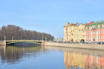 Panteleimon Bridge and Embankment of Fontanka River.