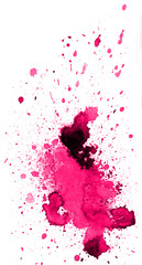 Colorful abstract watercolor texture stain with splashes and spatters. Modern creative watercolor background for trendy design.