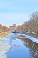 Fototapeta premium The Mikhailovsky Castle and Moyka River..