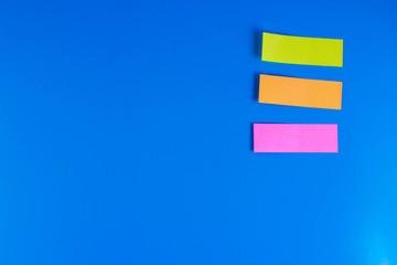 Stickers on the blue background pop art