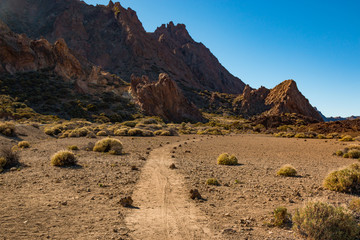 Fototapeta premium Footpath in Teide National Park in Tenerife, Canary Islands