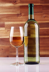 Bottle and glass of wine