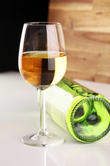 Bottle and glass of wine