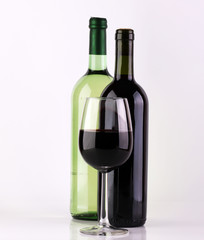 Bottle and glass of wine