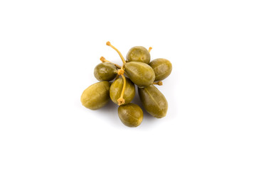 Heap of canned capers