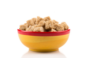 Brown cane sugar cubes