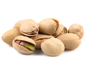 Heap of salted pistachio nuts