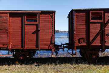 Gamla järnvägsvagnar