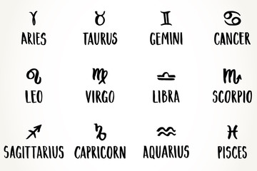 Zodiac signs set