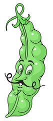 Fresh peas cartoon