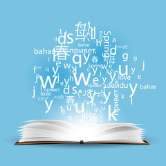 Learning a language, a polyglot. To speak in different languages.