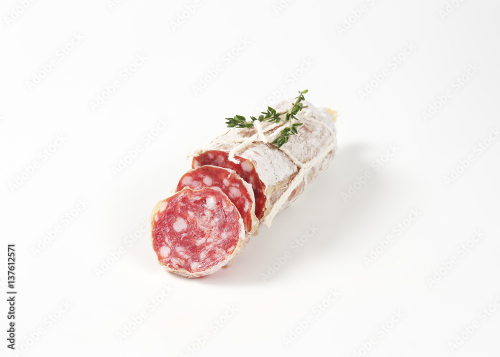 Poster French dry cured sausage