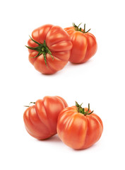Ripe red beef tomato isolated