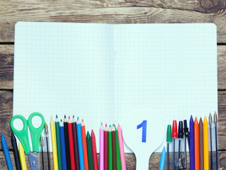 back to school.background.Various school supplies