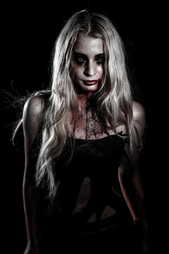 Pale bloody woman