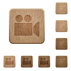 Video camera wooden buttons