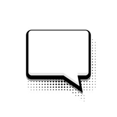 Fototapeta premium Vector modern halftone bubble speech icon on white background.