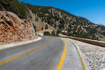Mountain road on Crete island, Greece